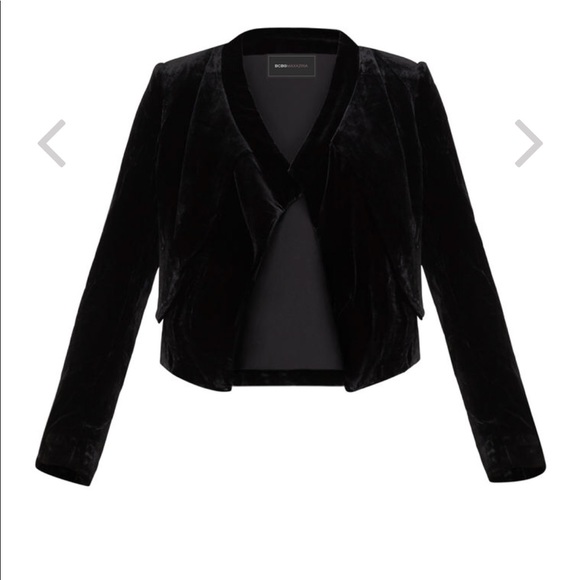 Bcbgmaxazria crushed velvet blazer Lloyd in black - Picture 2 of 2